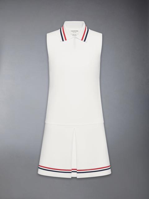 Thom Browne STRETCH VISCOSE RWB STRIPE MINI TENNIS DRESS
