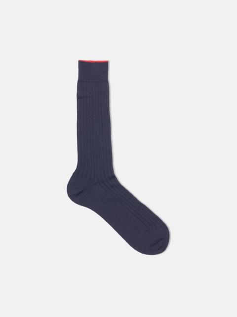 J. PRESS MADE-IN-ITALY NAVY MID-CALF MERINO WOOL SOCKS