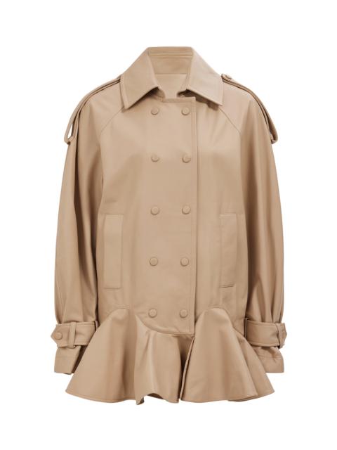 Aje. Cambria Leather Jacket brown