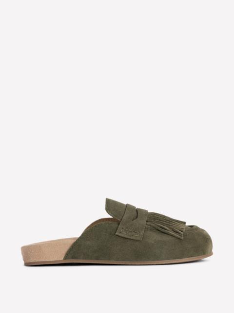 BODEN Etta Ghillie Mule Clogs-Deep Olive