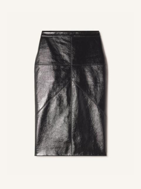 Lanvin VINYL STRAIGHT SKIRT WITH CUT-OUTS