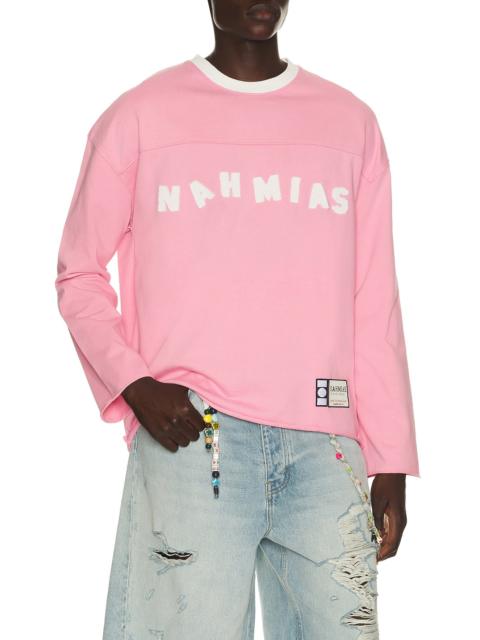 NAHMIAS Varsity Logo Long Sleeve Shirt