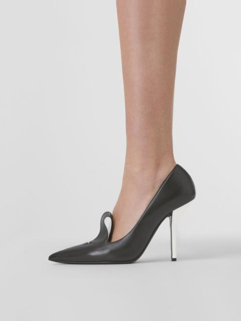 Burberry Two-tone Leather Point-toe Pumps