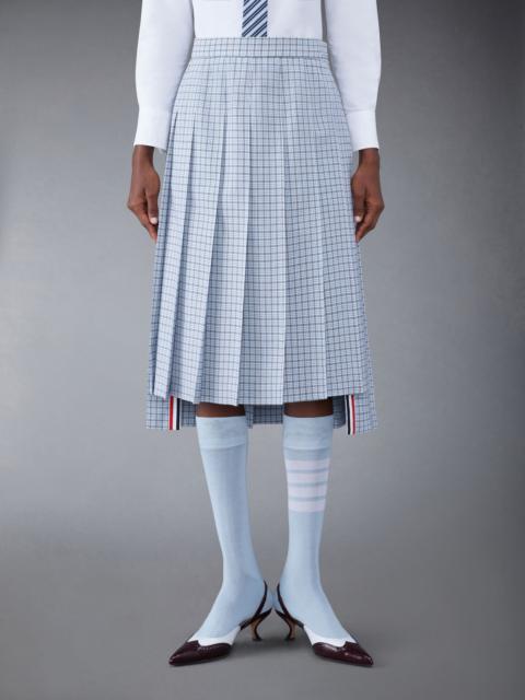 Check Wool Midi Classic Pleated Skirt