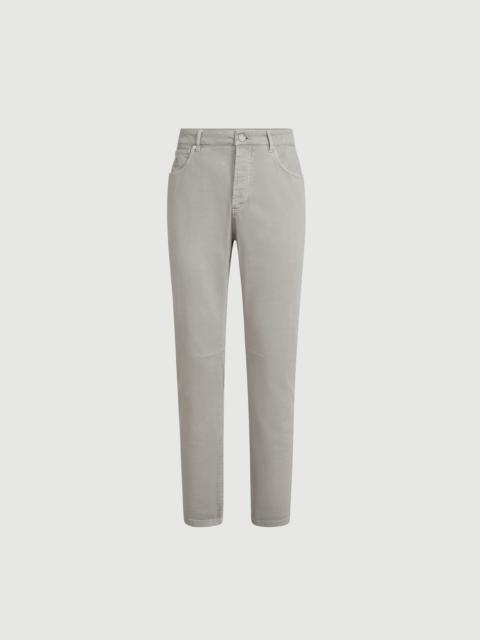 Brunello Cucinelli Garment-dyed five-pocket trousers in comfort denim