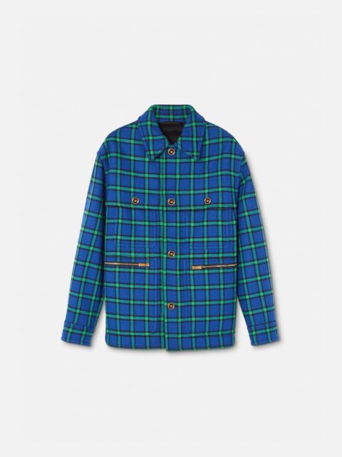 VERSACE Checked Wool Jacket