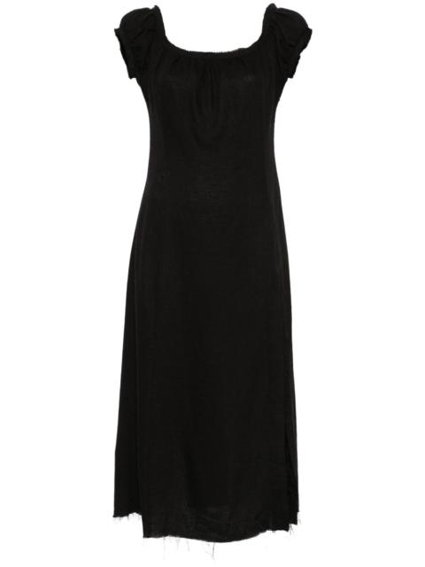 ELENA VELEZ frayed midi dress