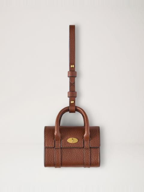 Mulberry Mini Bayswater Bag Charm Oak Two-Tone Small Classic Grain