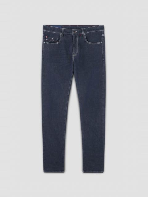 Paul & Shark RED RIVET JEANS IN GIZA COTTON STRETCH DENIM