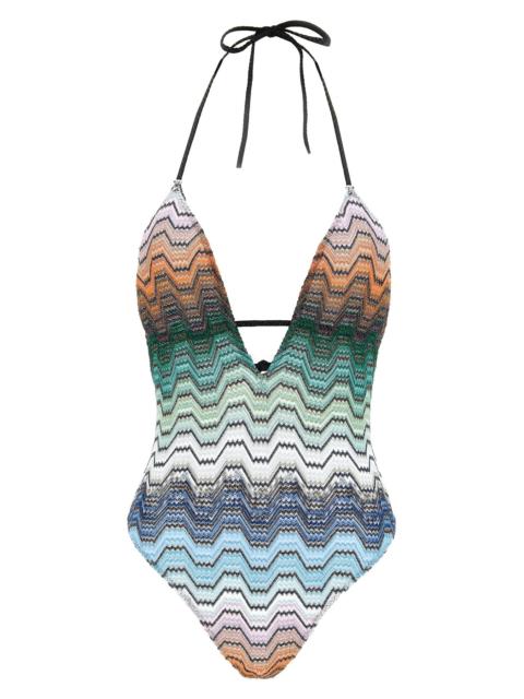 Missoni Greek Pattern One-Piece Swimsuit