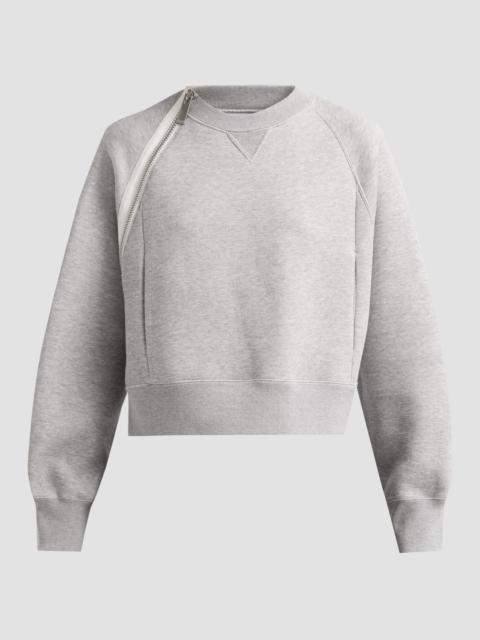 sacai Women's Zip Sponge Crewneck Sweatshirt - Gray