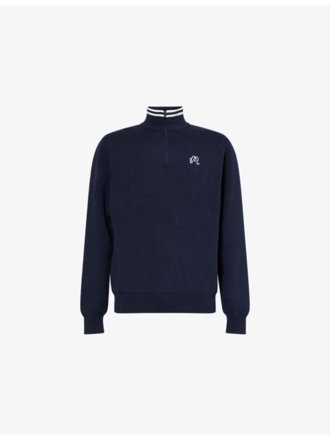 malbon Sorrel Quarter-Zip Cotton-Blend Jumper
