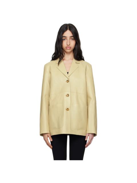 TOTEME Beige Clean Leather Jacket