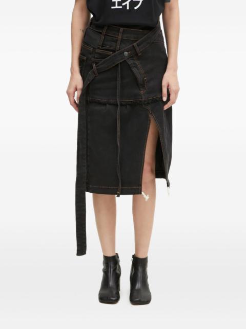 OTTOLINGER frayed split skirt