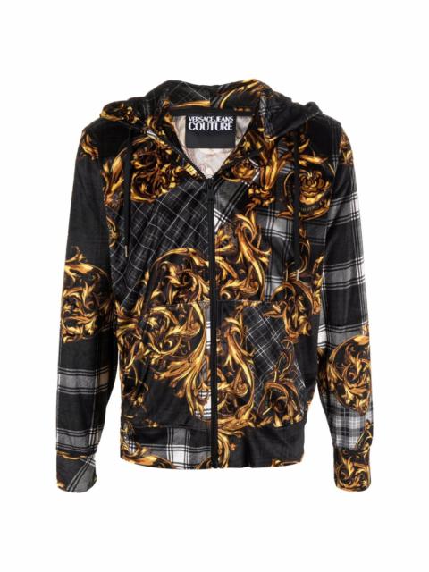 VERSACE JEANS COUTURE baroque zip-up hoodie