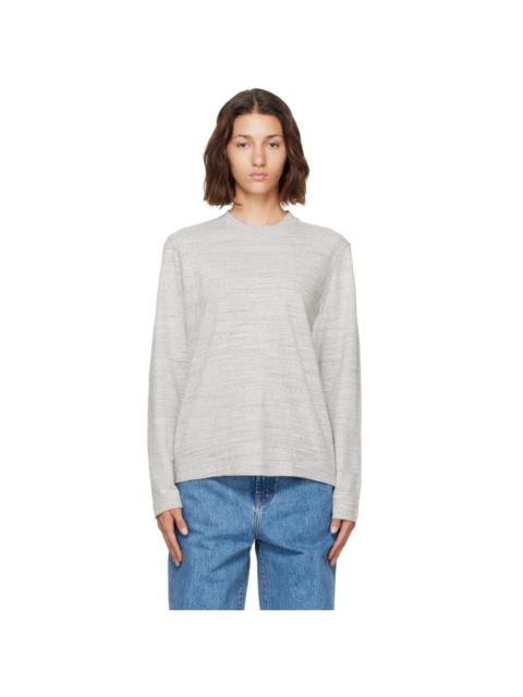 RÓHE Gray Mouliné Jersey Long Sleeve T-shirt