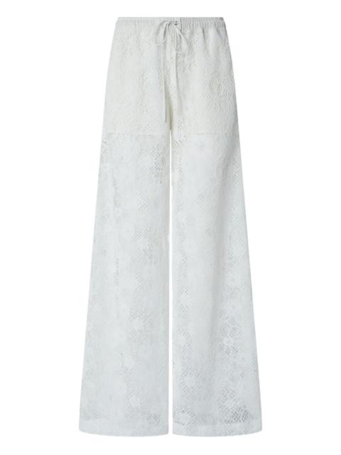 PINKO floral-lace palazzo pants