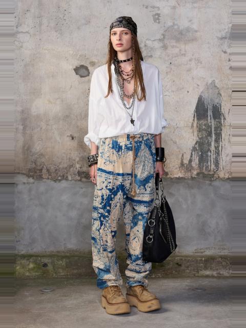 R13 PLEATED RELAXED PANT WITH ELASTIC WAIST