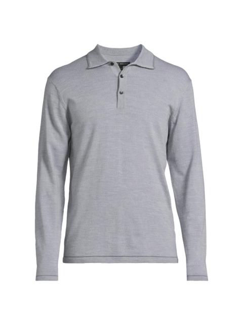 ROBERT BARAKETT Men's Roman Polo Sweater - Light Grey