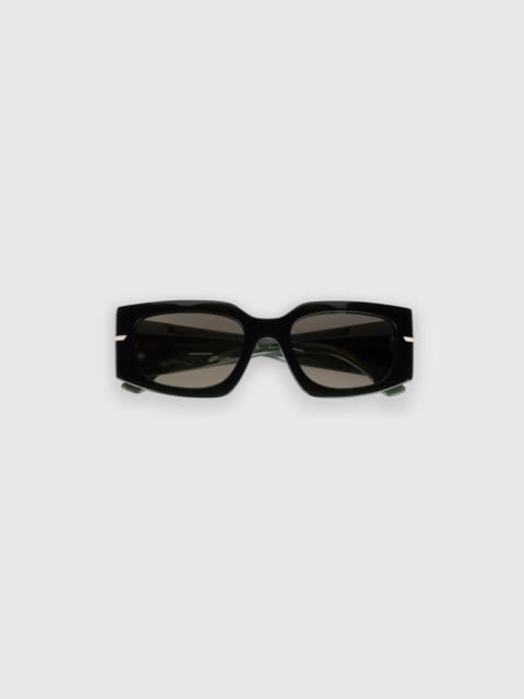 Victoria Beckham Rectangular Acetate Frame In Marble Green