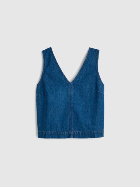Madewell Denim V-Neck Shell Top