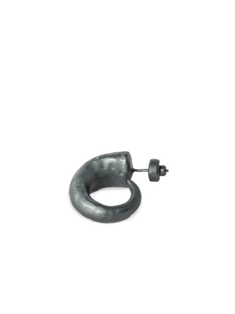 Parts of Four Horn sterling silver hoop earrings