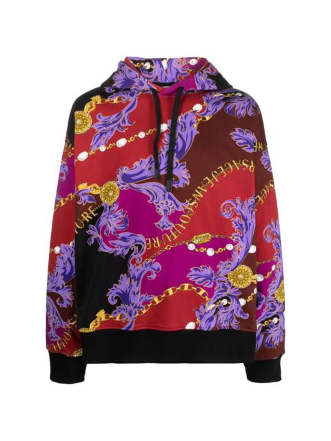VERSACE JEANS COUTURE baroque-print cotton hoodie
