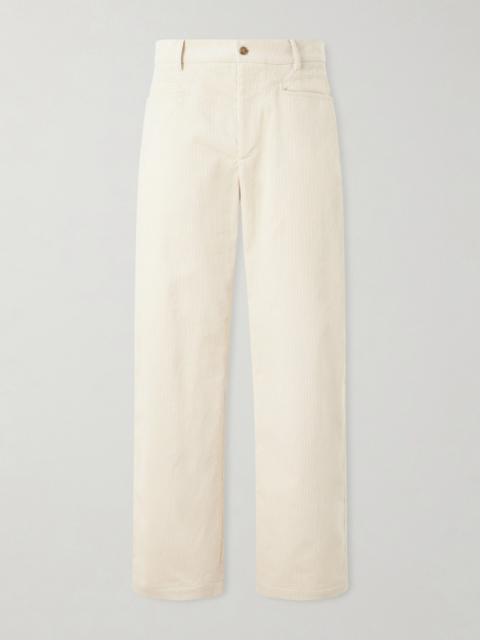 DE BONNE FACTURE Gardian Wide-Leg Cotton-Corduroy Trousers