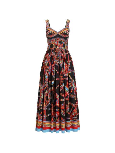 Dolce & Gabbana Carretto-print poplin dress