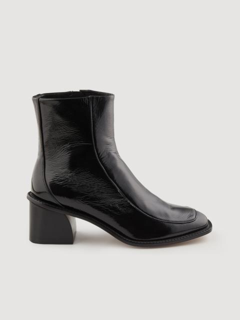 Sandro Patent leather boots with heel