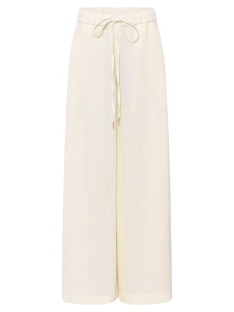 GABRIELA HEARST Gelos Wide-leg Pant in Ivory Alpaca Wool