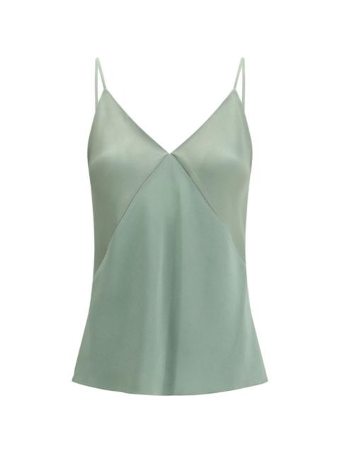 forte_forte V-neck satin top