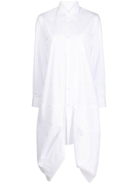 Comme Des Garçons asymmetric panel-detailing midi shirtdress