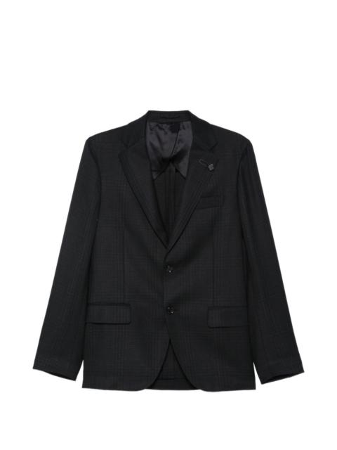 LARDINI logo-pin single-breasted blazer