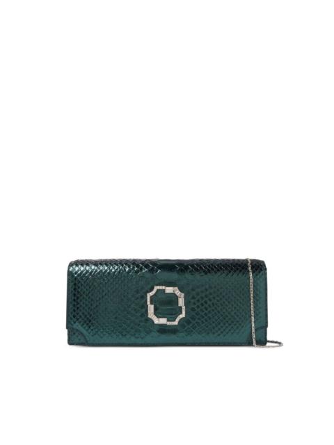 MALONE SOULIERS Viven crocodile-embossed clutch