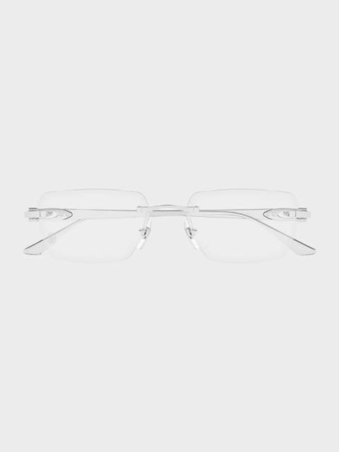Cartier Men's Rimless Rectangle Sunglasses