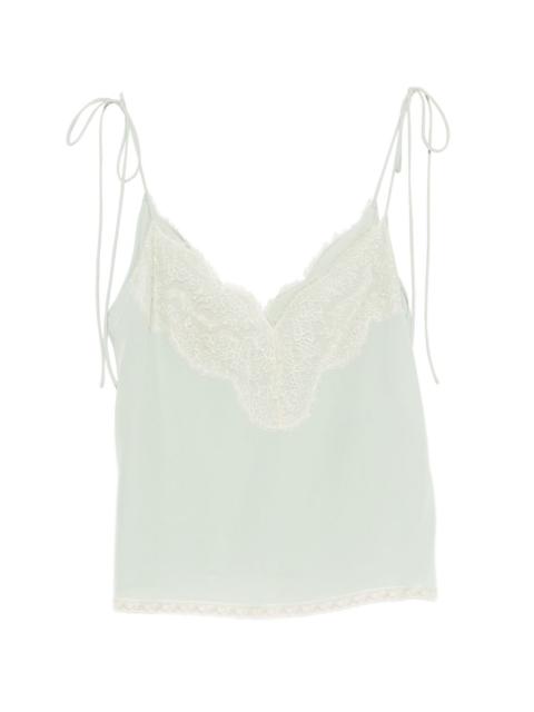 Valentino laced-trim blouse