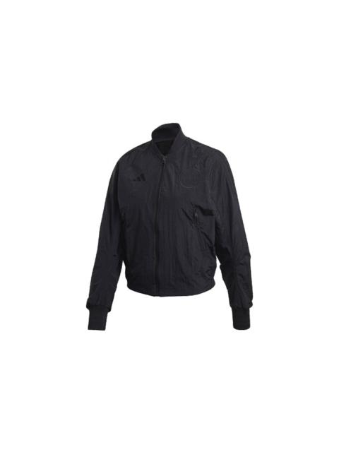 adidas (WMNS) adidas Vrct Jk Woven Stitching Jacket Coat Black FK0975