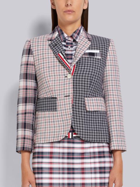 Thom Browne Multicolor Fun-Mix Micro 4-Bar Check and Hairline Madras Suiting High Armhole Jacket