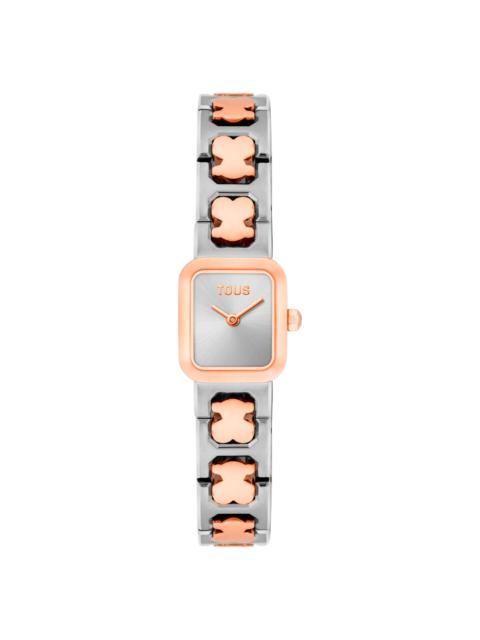 TOUS Analog watch with steel and rose-colored steel bracelet Icon Time