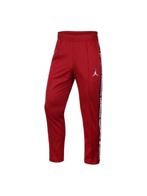 Air Jordan Side Logo Printing Sports Long Pants Red CK1455-687