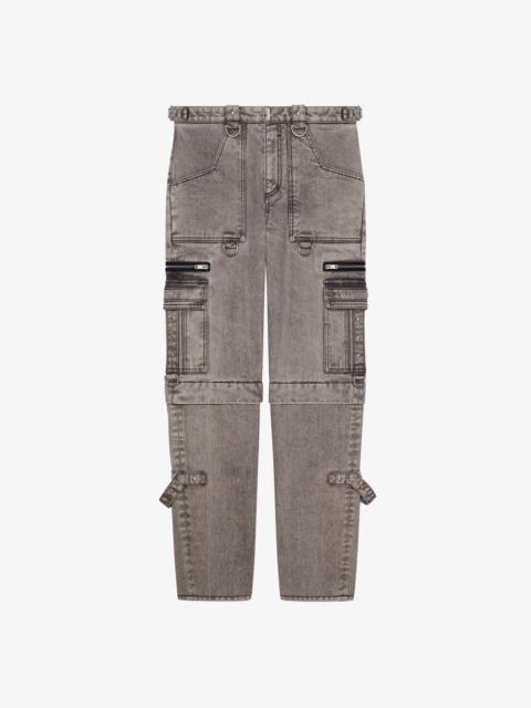 Givenchy TWO IN ONE DETACHABLE PANTS IN DENIM WITH SUSPENDERS