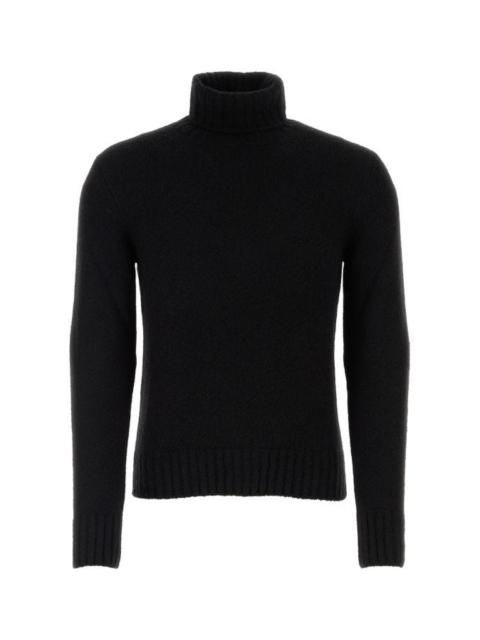 Black cashmere blend sweater