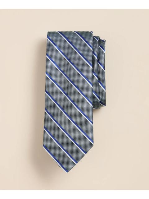 Brooks Brothers Silk Oxford-Weave Stripe Tie