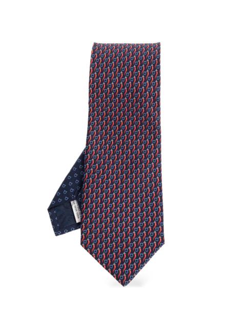 FERRAGAMO Ferragamo Gancini Chilli-print Tie