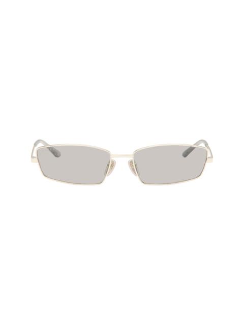 GUCCI Silver Rectangular Frame Sunglasses