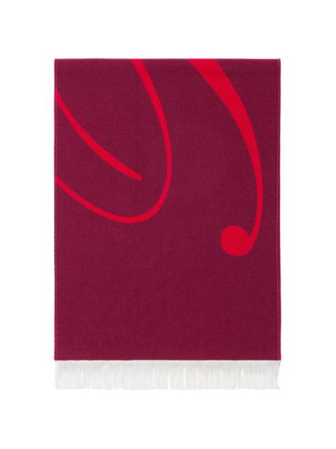 Burberry logo intarsia-knit wool-blend scarf