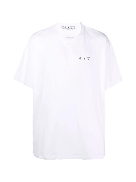Off-White Off-White Caravaggio 페인트에 짧은 소매 티 'White/Black 이름 *