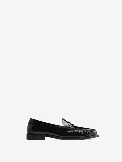 SAINT LAURENT le loafer monogram penny slippers in patent leather