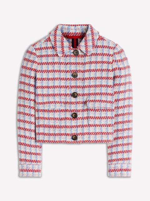 BODEN Lisburn Patch Pocket Jacket-Pink Textured